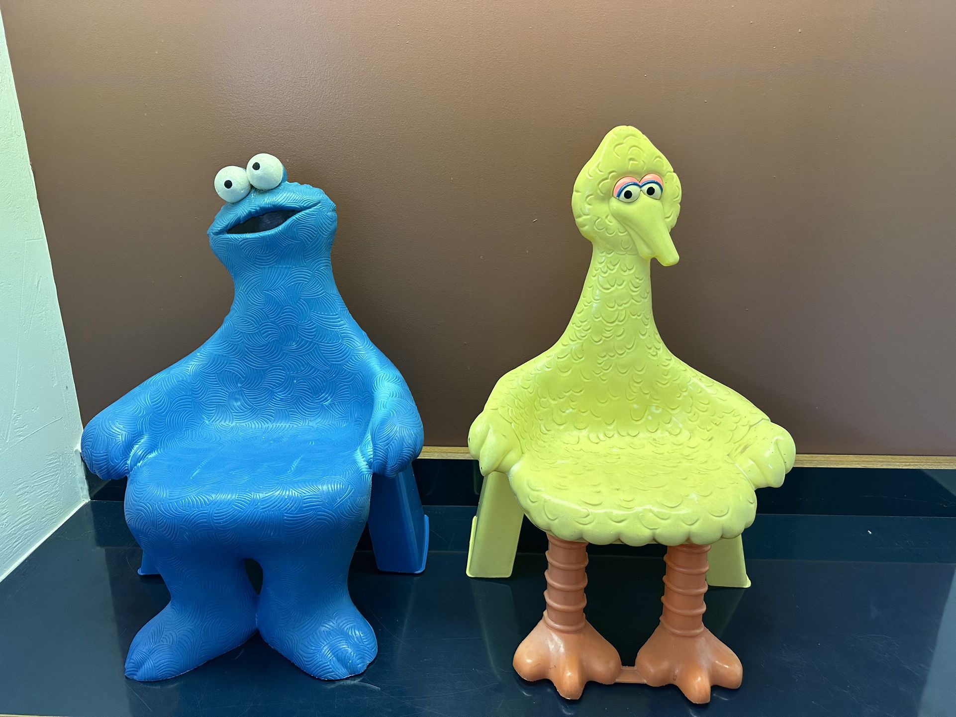 Vintage 1984 Cookie Monster And Big Bird Chairs