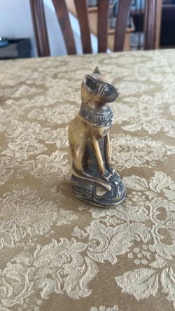 Vintage Egyptian Carved Cat