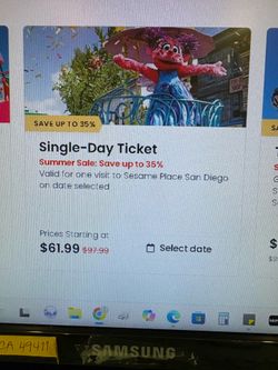 4 Sesame place tickets