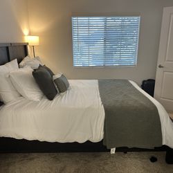 Queen Bed Must Go By Next Week! Make Me A Offer With Mattress 