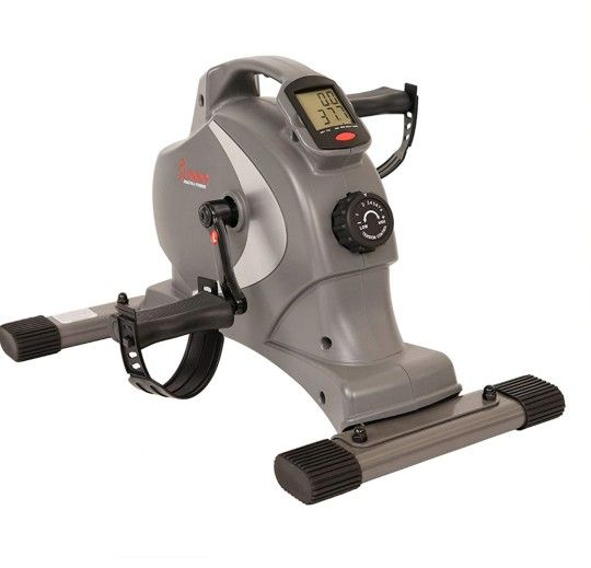 Sunny Health & Fitness Magnetic Mini Exercise Bike with Digital Monitor and 8 Level Resistance