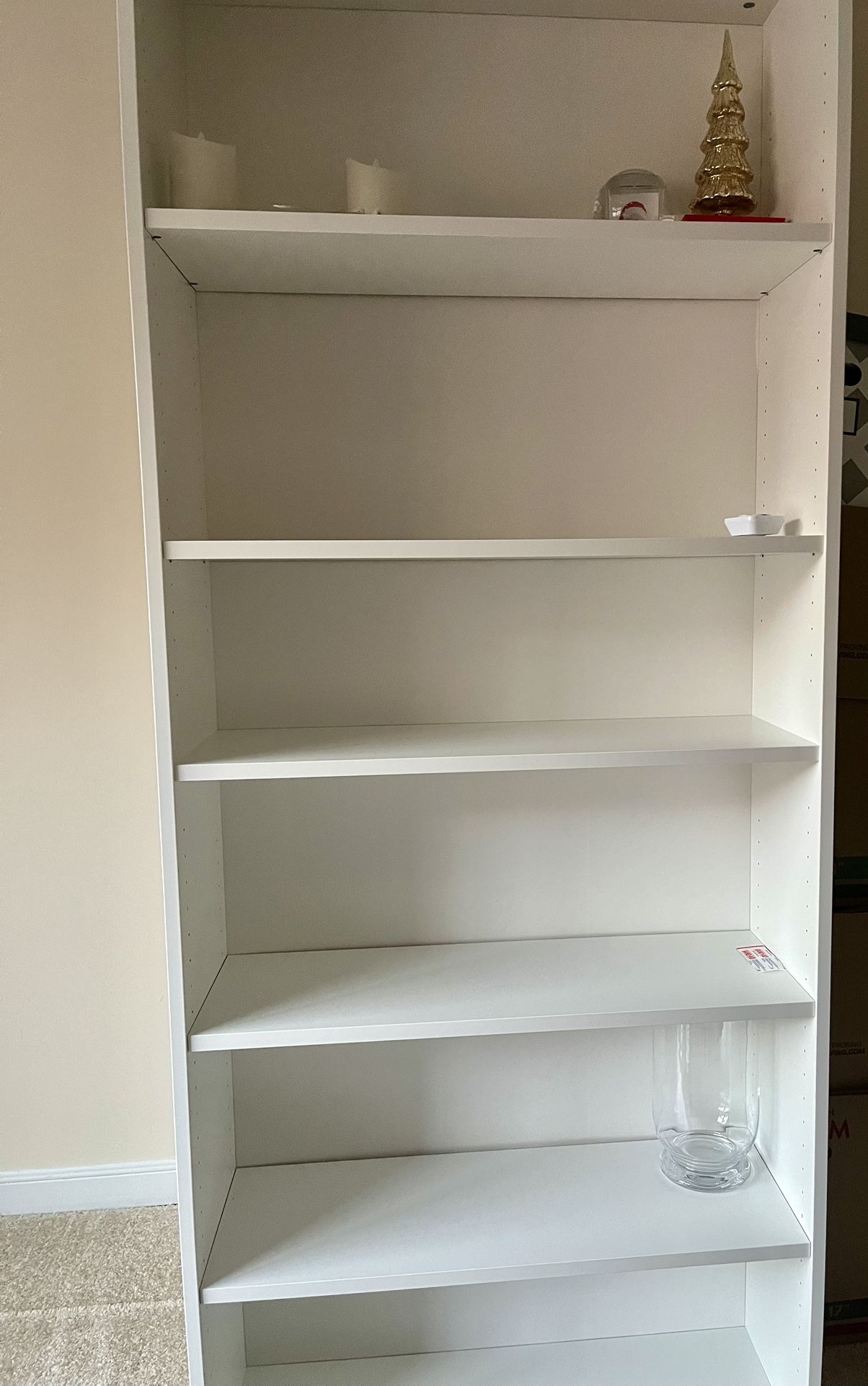 White bookcase
