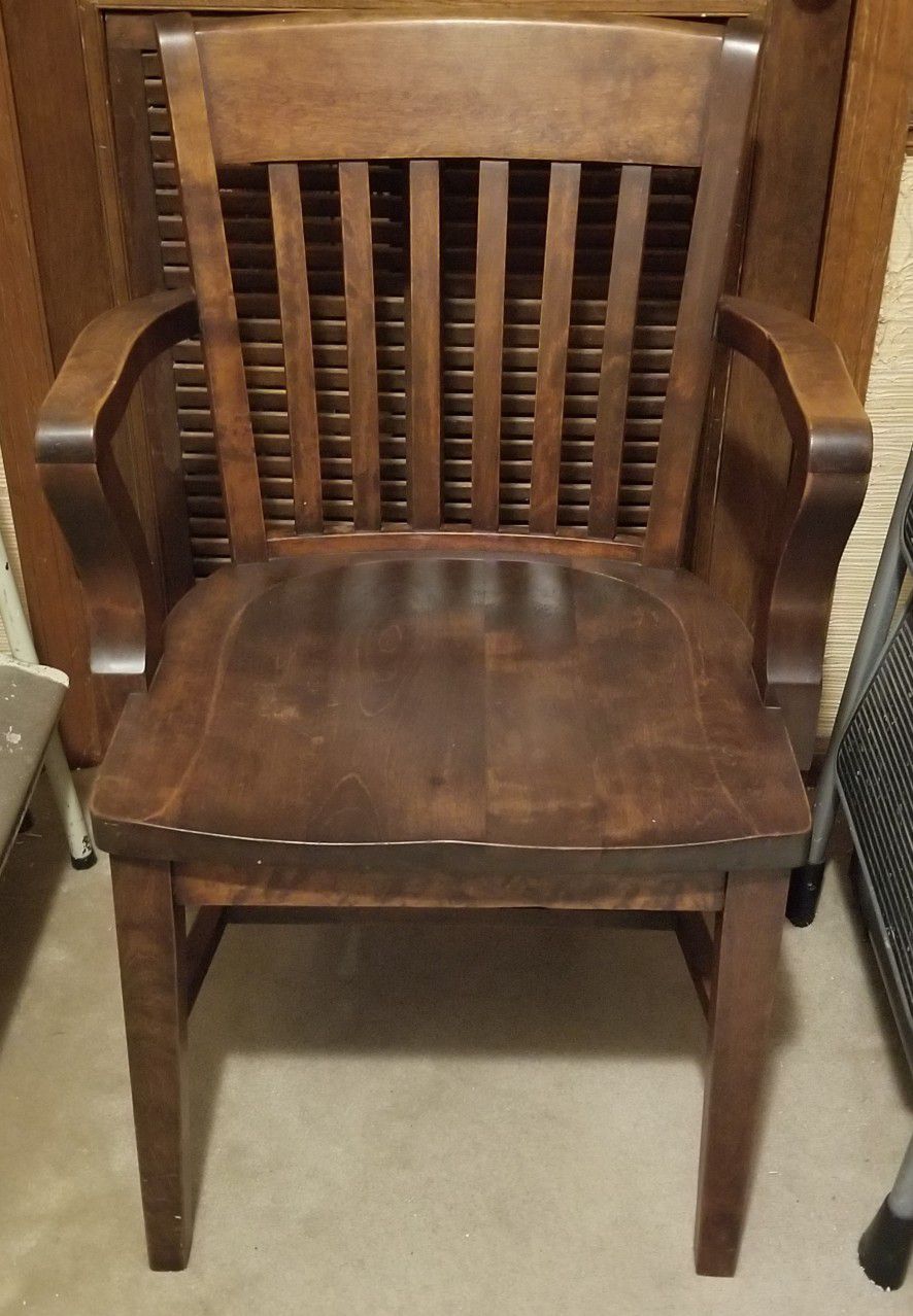 Own A Piece Of SPARTANBURG HISTORY - Solid Wood Bankers Chair Library Office Dining Vintage Antique 