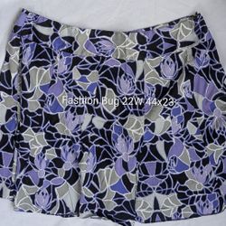 Womens Plus Fashion Bug Swing Skirt 22W Plus 44x33, Zipper On Side, About 27" Of The Tiny Hem Is Out.100% Cotton