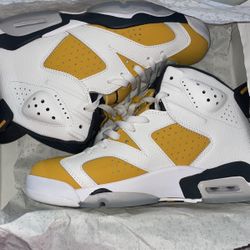 Yellow Orchard Retro 6’s(men 8.5)