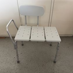 Sturdy shower chair.