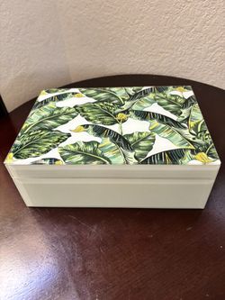 Tommy Bahama Decorative Box with Leaf Design