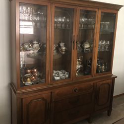 China Cabinet with Double Glass Doors