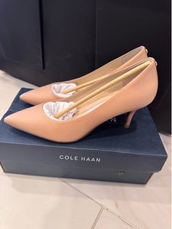 Cole Haan Go-To Park Pump 65mm Nude Leather Heels Size 6 - Worn Once w/ Box