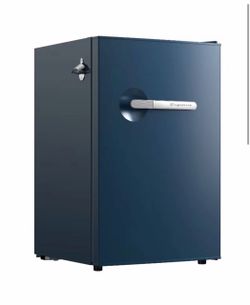 New mini fridge blue