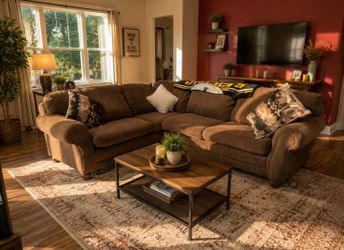 Plush Brown Couch – Great Condition
