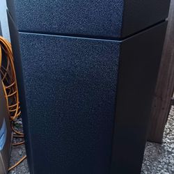 New Commercial Zone 737501 PolyTec 50 Gallon Black Hexagonal Trash Can with Open Top
