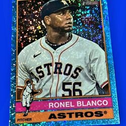 Ronel Blanco, Houston, Light Blue Sparkle Chrome, 2025 Topps Heritage, #310