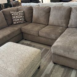 OM• $38 Initial • Brand New Sectional With Chaise 
