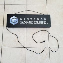 Vintage Nintendo GameCube Store Promotional Lighting Display 
