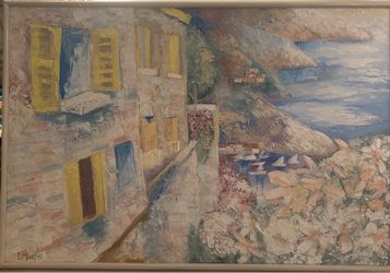 Mediterranean Land-Seascape oil painting
