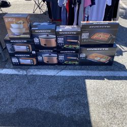 Various Electric Cookware  Ovente: Toaster Oven Slow Cooker Panini Grill Electric Griddle Indoor Grill
