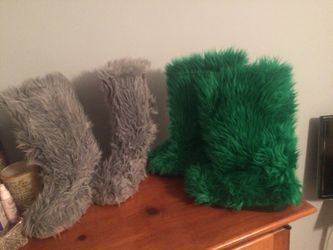 Fluffy furry boots