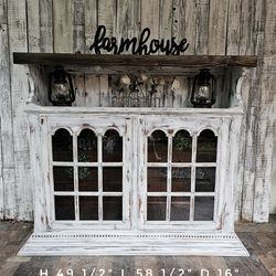 Rustic Farmhouse Cabinet/Hutch/tv Stand 