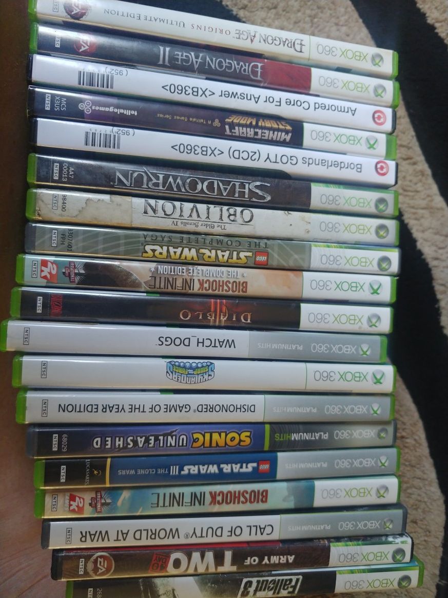 Xbox 360 games 19 in total
