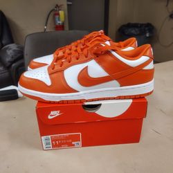 $90 Local Pickup Nike Dunk Low Orange White Size 11.5 Original Box Worn Once For 3 Hours Basically New Price Is Firm.