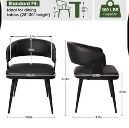 Black Faux Leather Dining Chair