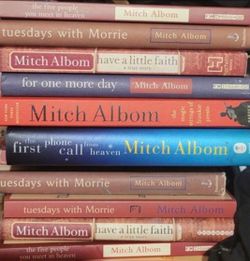 Mitch albom books, $7 each