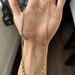 10k Gold Rope Chain 100% Real Gold 
