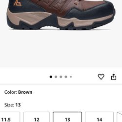 13 MENS ACE WORK INDUSTRIAL BOOTS STEEL TOE , ST NANO, EH PUNTA DE FIERRO Y SUELA ANTIDERRAPANTE