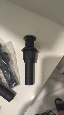 BWE Aquaflow Matte Black Bathroom Sink pop up drain