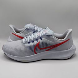 Nike Air Zoom Pegasus 39 Men's Shoes Grey Bright Crimson Sz13 DH4071 007
