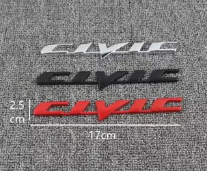 Honda civic Fender badge emblem Adhesive Backing Choose Your Color SHIPPING AVAILABLE