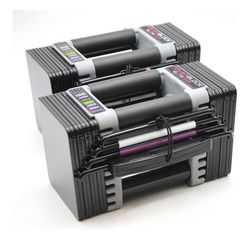 PowerBlock Elite EXP Adjustable Dumbbells, Sold in Pairs, Stage 1, 5-50 lb. Dumbbells, Durable Steel Build, Innovative Workout Equipment, All-in-One D