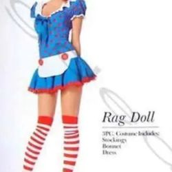 Women's Rag Doll Dress And Wig