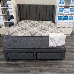 New- Storage Drawers And Headboard Queen