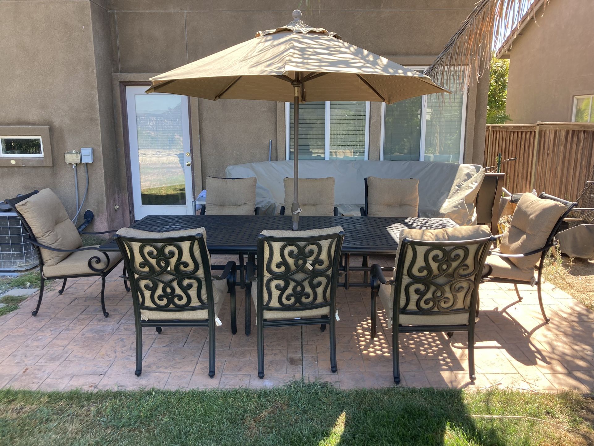 Darlee Santa Anita Collection, 9 pc Patio Set 