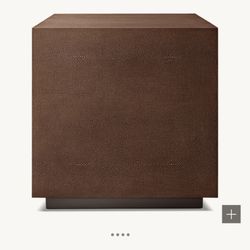 RH Side Table Shagreen In Coco 