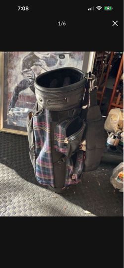 Vintage Fila Golf Cart Bag with Plaid Pattern