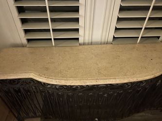 Brass and marble table