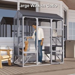 Large Walk-In Outdoor Cat Catio Enclosure