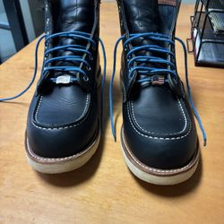 Red Wing Heritage Navy Blue Moc Toes