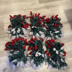 Professional Grade LED Warm White & Red C9 Outdoor Christmas Lights