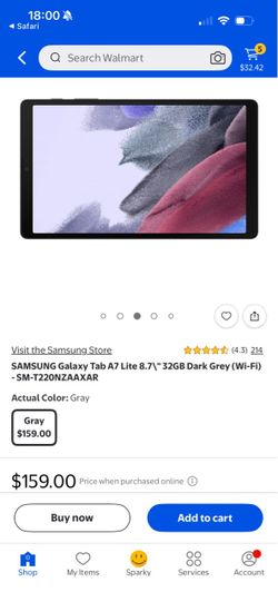 Samsung Galaxy Tab A7 Lite 8.7" 32GB Dark Grey