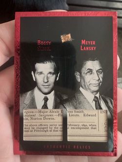 🔥 2025 PIECES OF THE PAST BUGSY SIEGEL & MEYER LANSKY DUAL RELIC RED 09/25 🔥