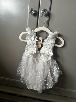 12 to 18 months floral lace, baby girl romper