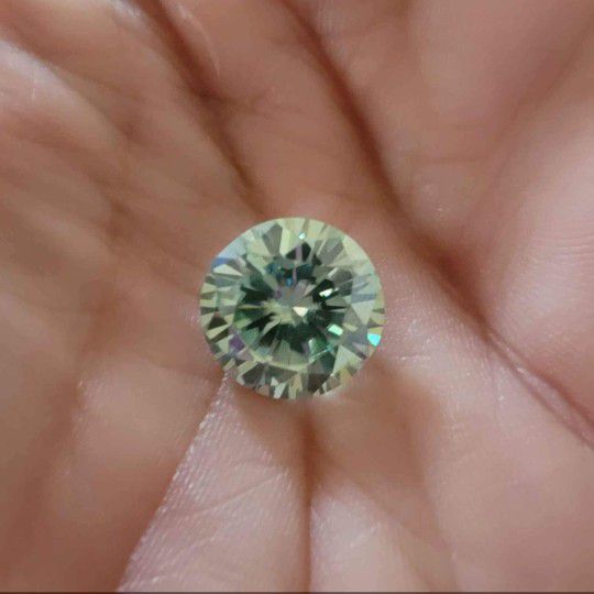 5.60 Ct VVS1/11.80 MM Sky Blue COLOR ROUND Natural LOOSE MOISSANITE DIAMOND(Stone Only)  for Rings Or Jewelry