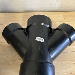 Nibco 4 in. x 4 in. x 3 in. x 3 in. ABS DWV 45-Degree All Hub Double Wye