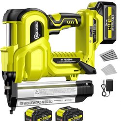 SILVEL 2" Cordless Brad Nailer, 2-in-1 21V Electric Brad Nailer with 2 * 2.0Ah Battery