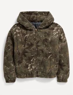 Boys printed hooded canvas jacket  14-16 y