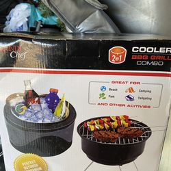 Grill and cooler together
